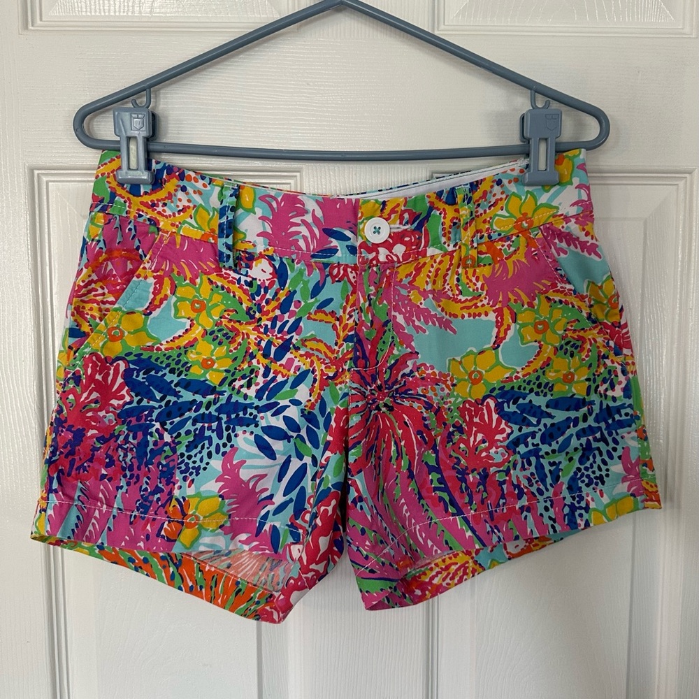 Lilly Pulitzer Callahan Shorts Rare Fishing for Compliments print women’s Size 4
